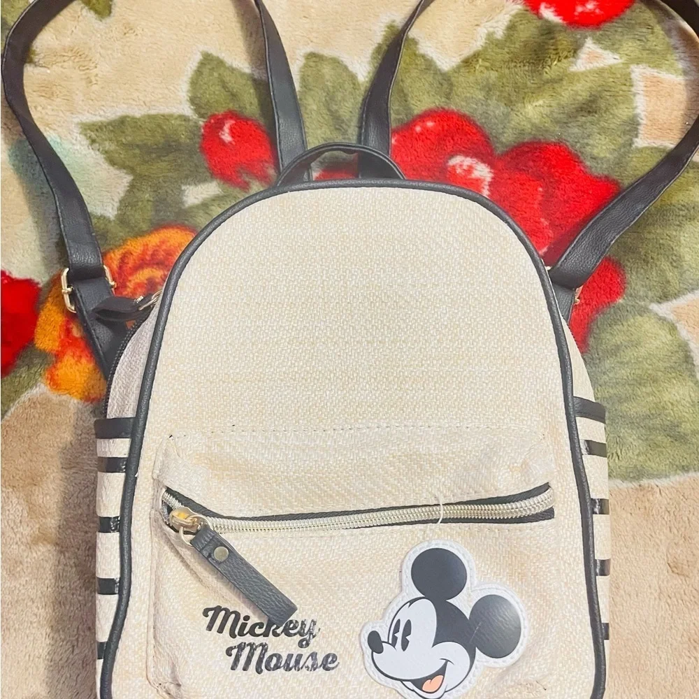 Disney Mickey Mouse Mini Backpack Wicker Style